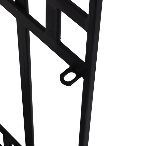 prezzo Scaffale da Giardino a 3 Ripiani in Acciaio Nero 61x29.5x120 cm