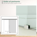Porta Scorrevole Vetrata 75x210 cm Satinata a Strisce 