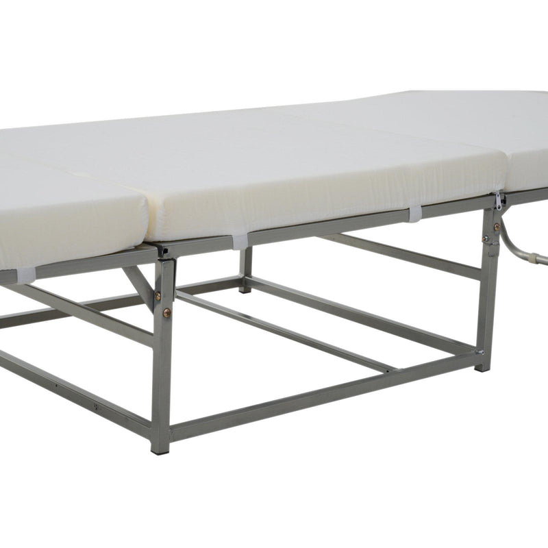 Pouf Letto Trasformabile con Materasso Pouff Puff Brandina Pieghevole 69x69x37 cm 