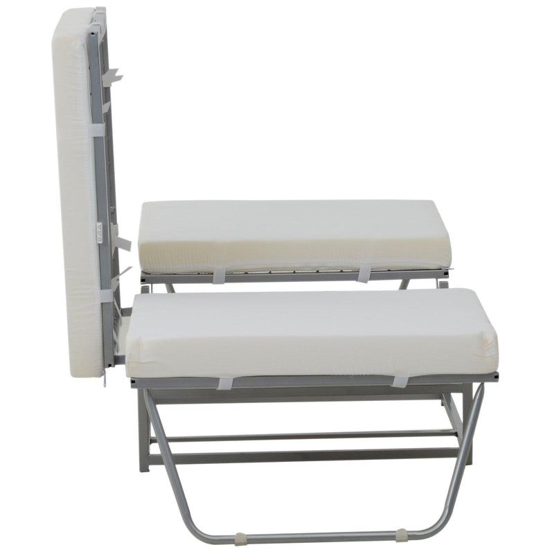 Pouf Letto Trasformabile con Materasso Pouff Puff Brandina Pieghevole 69x69x37 cm 