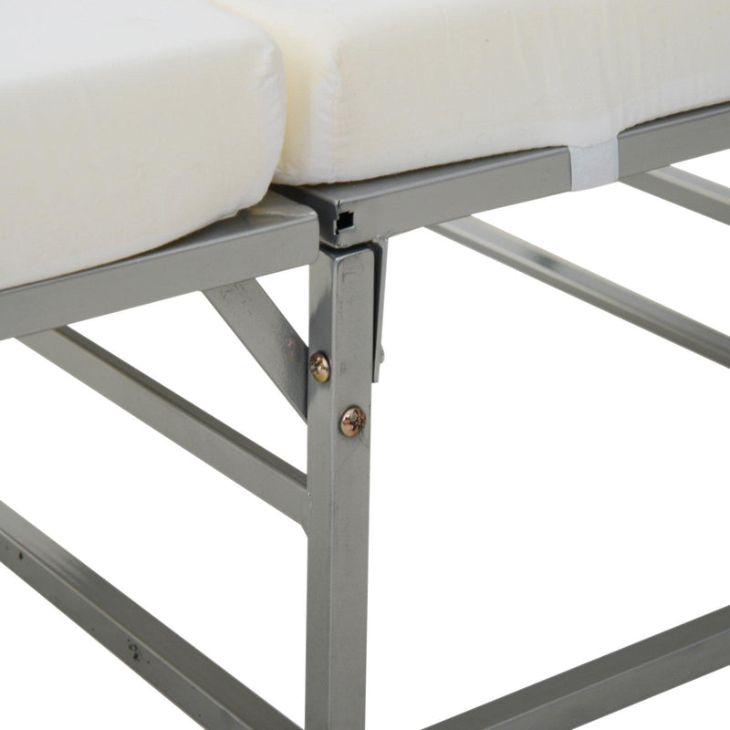 Pouf Letto Trasformabile con Materasso Pouff Puff Brandina Pieghevole 69x69x37 cm 