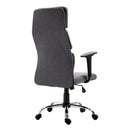 Poltrona da Ufficio Girevole Schienale Alto Regolabile in Tessuto Grigio 50x56.5x117-127 cm 