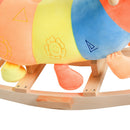 Dondolo per Bambini in Legno e Peluche Bruco Multicolore 