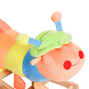 Dondolo per Bambini in Legno e Peluche Bruco Multicolore 