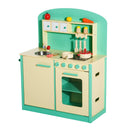 Cucina Giocattolo per Bambini con Accessori in Legno Verde 70x30x88 cm 
