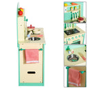 Cucina Giocattolo per Bambini con Accessori in Legno Verde 70x30x88 cm 