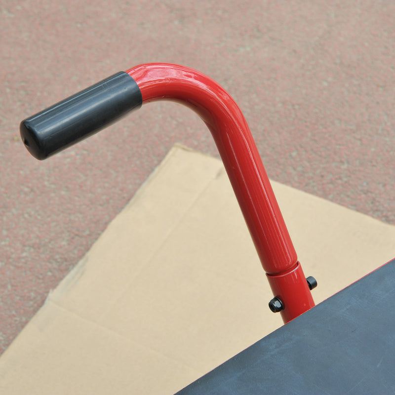 Cavalletto Solleva Moto Altezza Regolabile in Acciaio Rosso 28x34x30-40 cm 