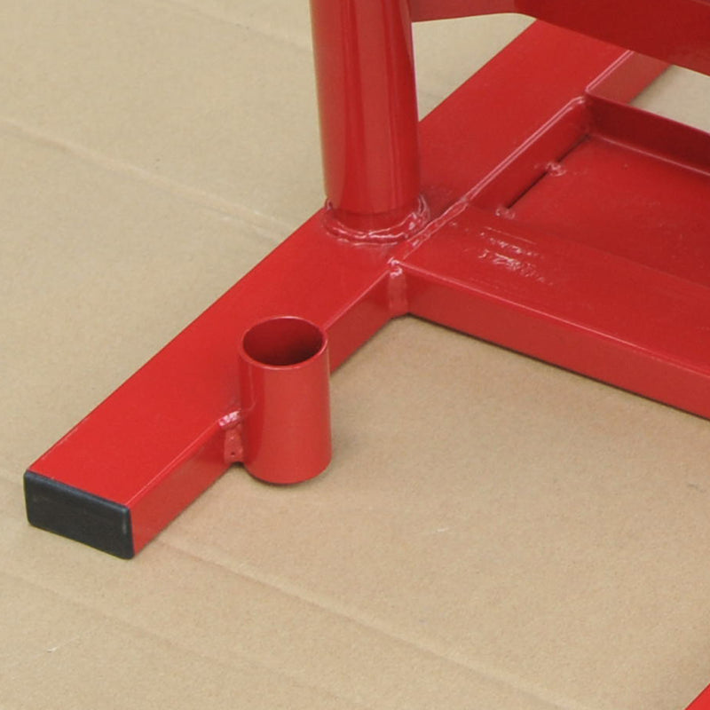Cavalletto Solleva Moto Altezza Regolabile in Acciaio Rosso 28x34x30-40 cm 
