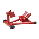 Cavalletto Alzamoto Moto per Ruota Anteriore Universale in Acciaio Rosso 62x50x28-35.5 cm 