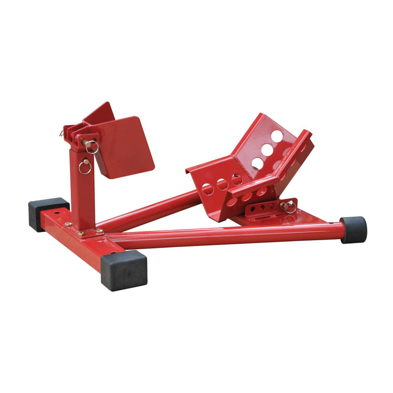 Cavalletto Alzamoto Moto per Ruota Anteriore Universale in Acciaio Rosso 62x50x28-35.5 cm 