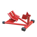 Cavalletto Alzamoto Moto per Ruota Anteriore Universale in Acciaio Rosso 62x50x28-35.5 cm 