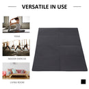 Tappeto Puzzle in EVA per Casa e Palestra Antiscivolo 8 Pezzi con Bordi Nero 63.5x63.5x2 cm 