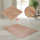 Tappeto Puzzle ad Incastro Effetto Legno in Schiuma EVA 60x60 cm 