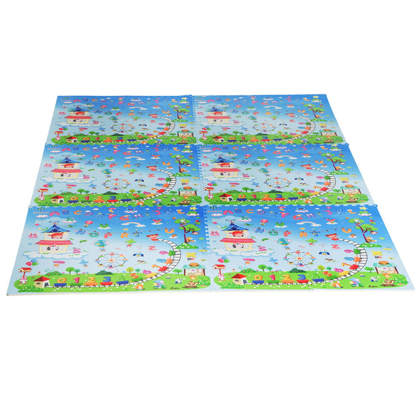 Tappeto Puzzle per Bambini Disegno Fantasia 24 Tessere 61.5x61.5 cm online