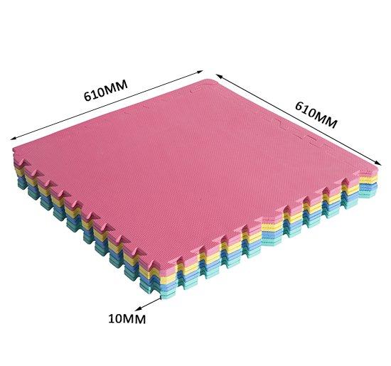 Tappeto Puzzle 24 Pezzi in EVA per Bambini 610x610x10mm 