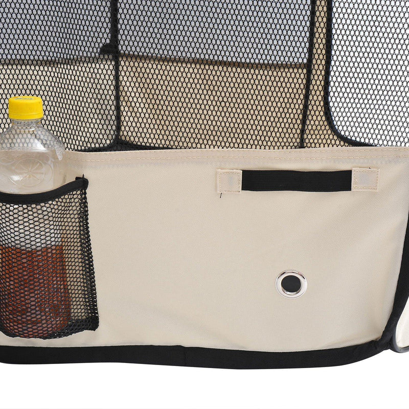 Box per Animali Cani Gatti pieghevole bianco e ero 125x48x58 cm 