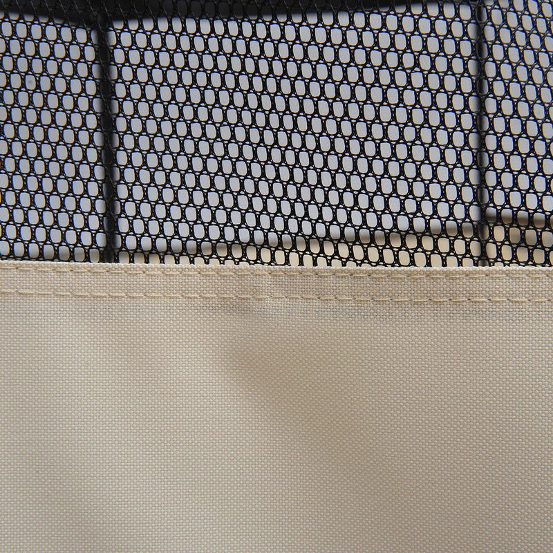 Box per Animali Cani Gatti pieghevole bianco e ero 125x48x58 cm 