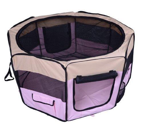 Box per Cani e Gatti Pieghevole Rosa 125x125x58 cm online