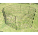 Recinto Gabbia per Cani Gatti in Acciaio 8 pezzi Ø158x76 cm 