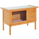 Gabbia per Conigli Conigliera da Esterno in Legno di Abete 90x45x65 cm 