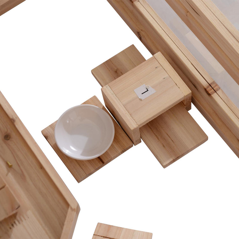 Gabbia per Roditori e Criceti a 2 Ripiani con Tetto Apribile in Legno 115x60x58 cm 