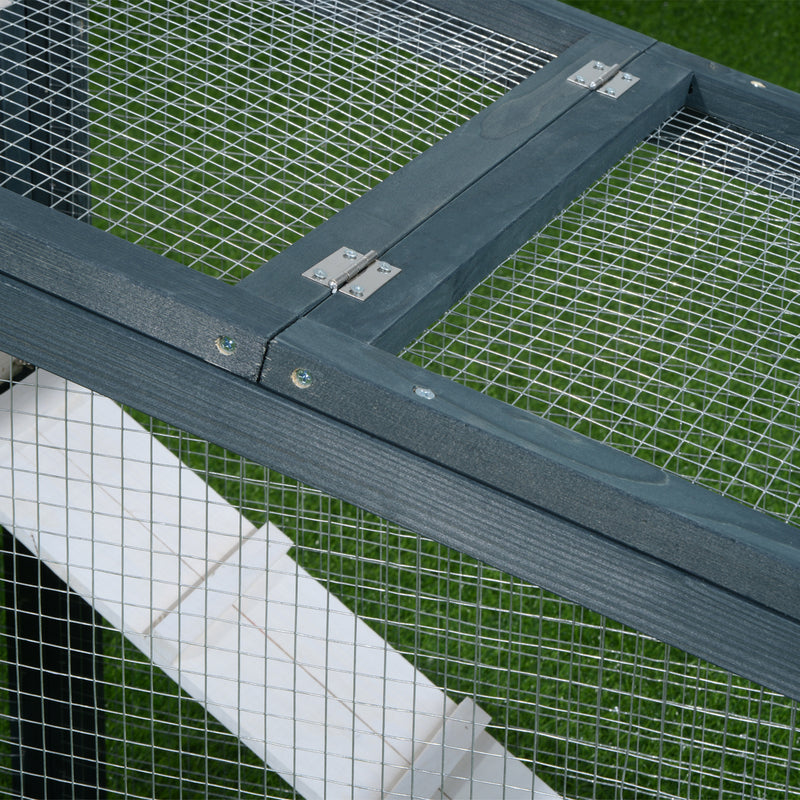 Gabbia per Conigli in Legno di Abete 140x65x100 cm 