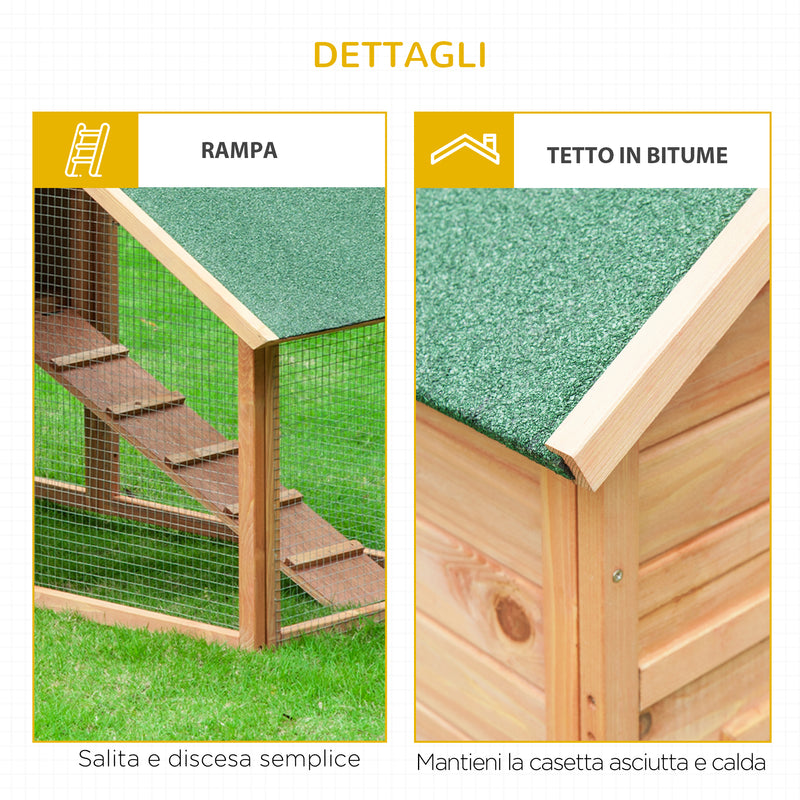 Conigliera da Esterno in Legno 146x63x120 cm 