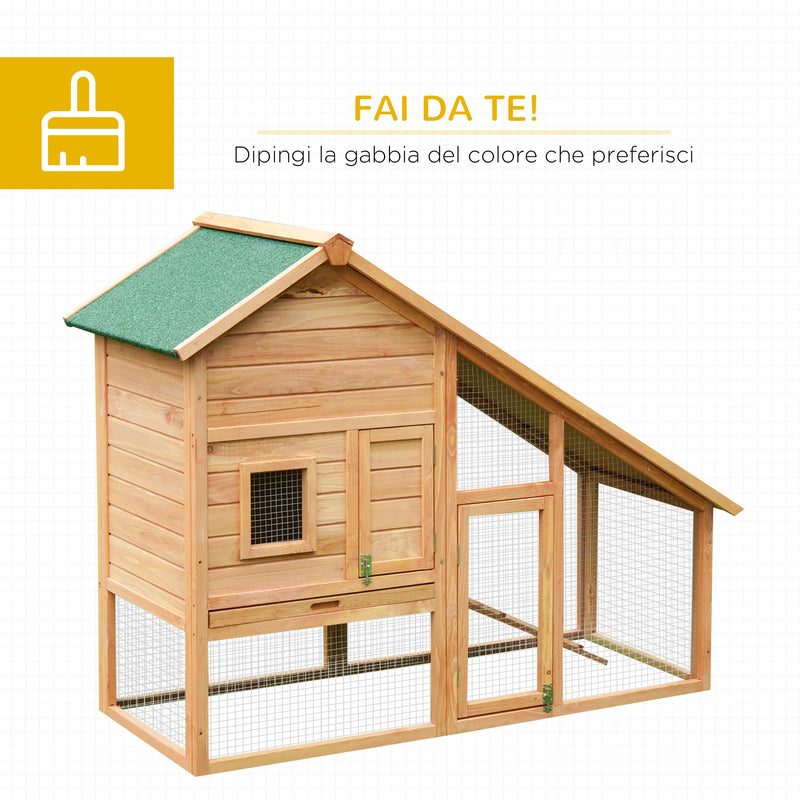 Conigliera da Esterno in Legno 146x63x120 cm 