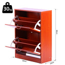 Scarpiera Salvaspazio 12 Paia con Ripiani Regolabili in Legno 60x24x80 cm 