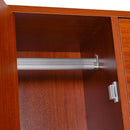 Scarpiera con 3 Ante a Ribalta e un'Anta Porta Ombrelli in Legno Noce 80x24x120 cm 