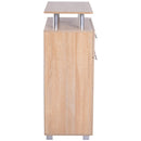 Scarpiera a 3 Ripiani e un Cassetto in Legno 70x35.5x99.5 cm 