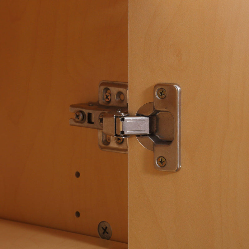 Scarpiera con 2 Ante e Cassetti in Legno Naturale 80x34x104 cm 