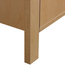 Scarpiera con 2 Ante e Cassetti in Legno Naturale 80x34x104 cm 