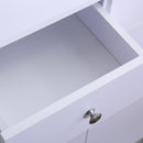 Scarpiera Salvaspazio in Legno con 2 Ante e Cassetti Bianco 80x34x104 cm 