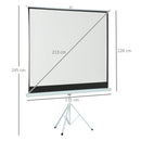 Schermo di Proiezione 84 Pollici Formato 4:3 con Treppiedi 