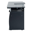 Scrivania da Ufficio Porta PC con Ripiani Tastiera Nero 120x55x85 cm 