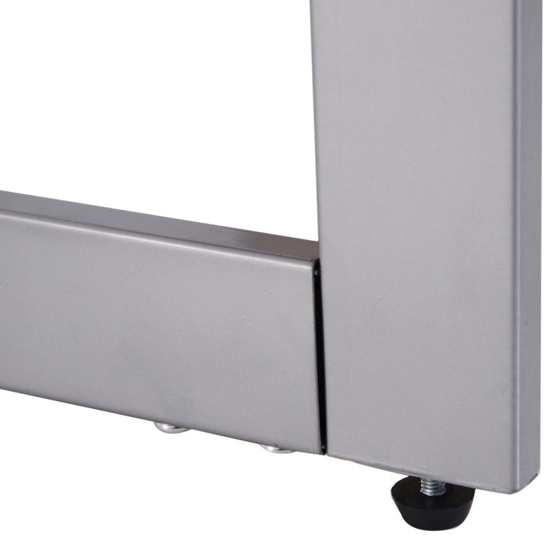 Scrivania con 2 Cassetti in Legno e Acciaio 120x58x76 cm 