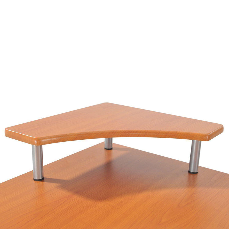 Scrivania da Ufficio ad Angolo Porta PC in Legno Marrone 