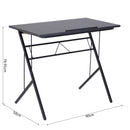 Scrivania da Ufficio Inclinabile Fino a 60° con Sponda in Metallo e Legno Nero 90x50x76-91 cm 