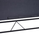 Scrivania da Ufficio Inclinabile Fino a 60° con Sponda in Metallo e Legno Nero 90x50x76-91 cm 