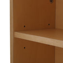 Scrivania da Ufficio Multifunzionale con 3 Ripiani in Legno Naturale 100x60x75 cm 