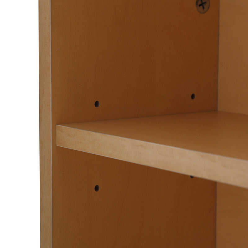 Scrivania da Ufficio Multifunzionale con 3 Ripiani in Legno Naturale 100x60x75 cm 