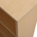 Scrivania da Ufficio Multifunzionale con 3 Ripiani in Legno Naturale 100x60x75 cm 