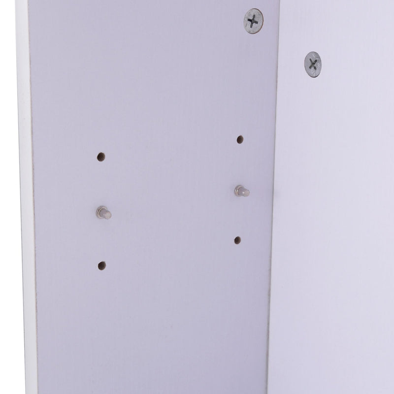 Scrivania da Ufficio con 3 Ripiani in Legno Bianco 100x60x75 cm 