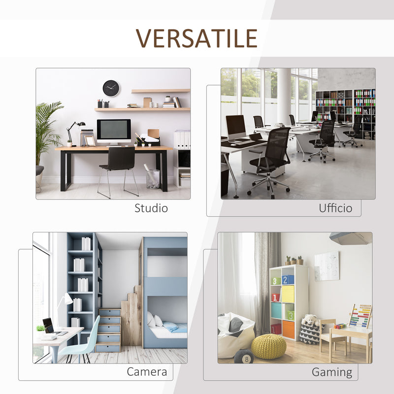 Scrivania con Mensole Libreria in Legno Naturale 120x55x120 cm 