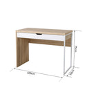 Scrivania da Ufficio con Cassetto in Legno e Metallo 100x50x75 cm 