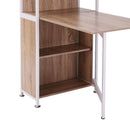 Scrivania da Ufficio Angolare per Computer Estraibile in Legno MDF 