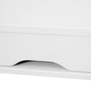 Scrivania da Ufficio Salvaspazio con Piano Ribaltabile in Legno Bianco 85x55x75 cm 