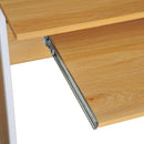 Scrivania da Ufficio con 2 Cassetti e Ripiano Tastiera Scorrevole in Legno 105x54x75 cm 