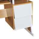 Scrivania da Ufficio con 2 Cassetti e Ripiano Tastiera Scorrevole in Legno 105x54x75 cm 